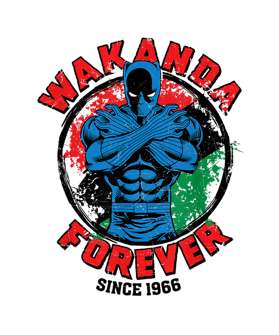 Wakanda Forever Since 1966 Black Rainbow Tie Dye Shirt - Ready To Press DTF Transfer - Buy Bulk DTF