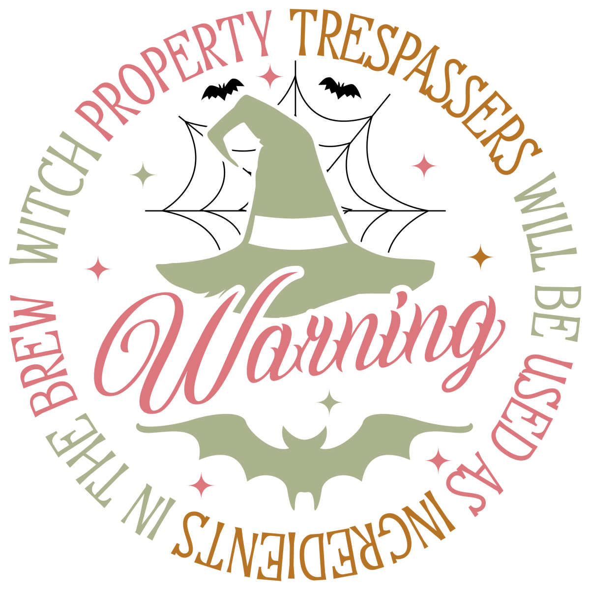 Warning Brew Witch Property Ready To Press DTF Transfer - Buy Bulk DTF