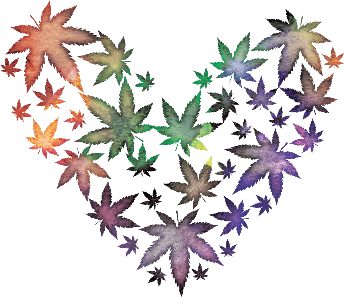 Watercolor Cannabis Leaves Heart PNG File Cannabis PNG File Weed png Marijuana png waterslide design Sublimation Design Ready To Press DTF Transfer - Buy Bulk DTF