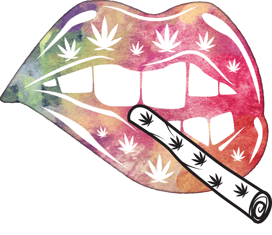 Watercolor Cannabis Smoking Lips PNG File Cannabis PNG File Weed png Marijuana png waterslide design Sublimation Design Ready To Press DTF Transfer - Buy Bulk DTF
