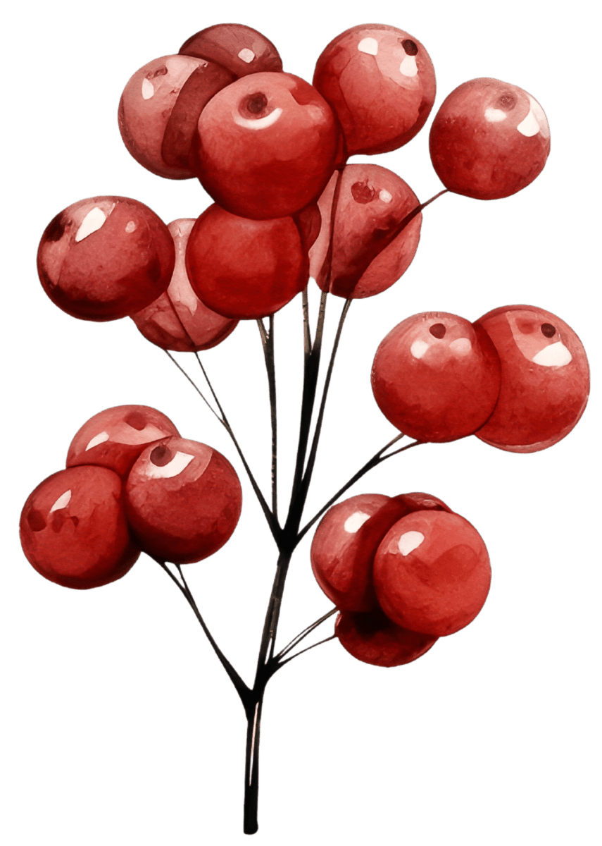 Watercolor Christmas Apples and Holly Ready to Press DTF Transfers - Buy Bulk DTF