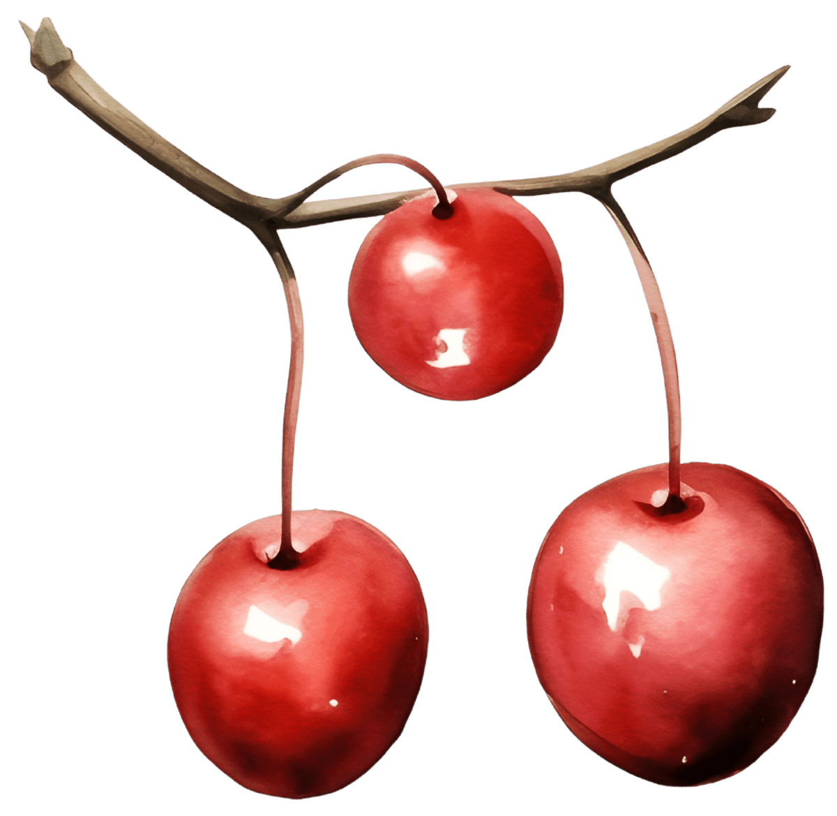 Watercolor Christmas Apples with Holly Berries Ready to Press DTF Transfers - Buy Bulk DTF