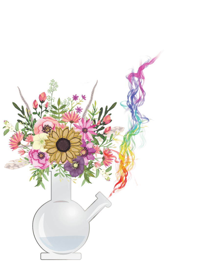 Watercolor Floral Bong PNG File Cannabis PNG File Weed png Marijuana png Bong png waterslide design Sublimation Design Ready To Press DTF Transfer - Buy Bulk DTF