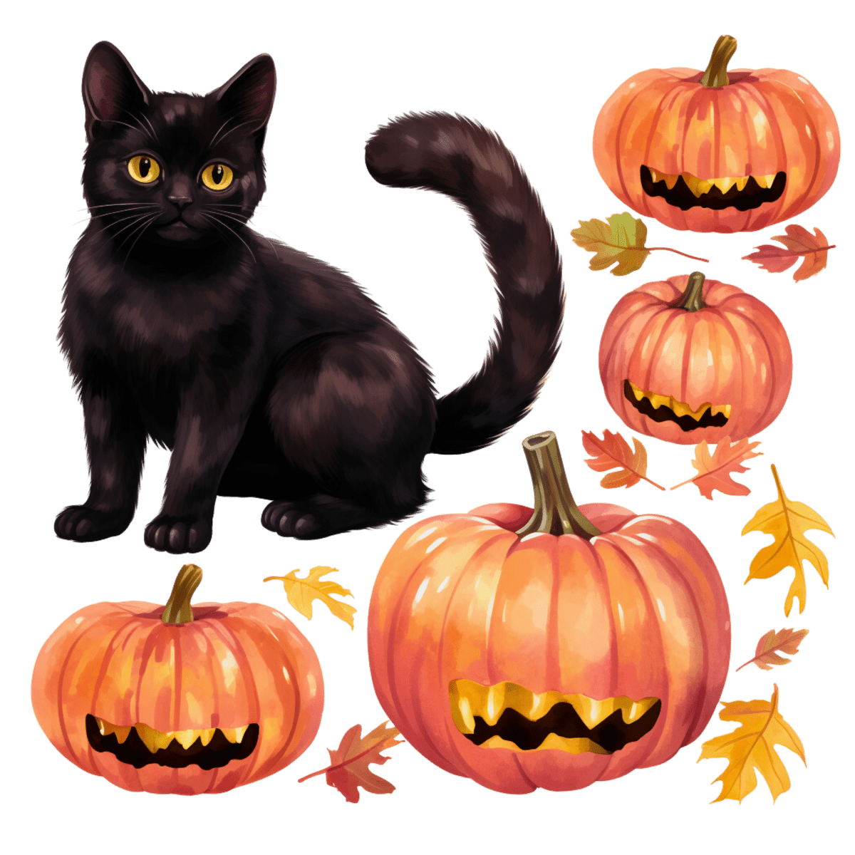 Watercolor Pumpkins & Seasonal Designs – Ready To Press DTF Transfers - Buy Bulk DTF