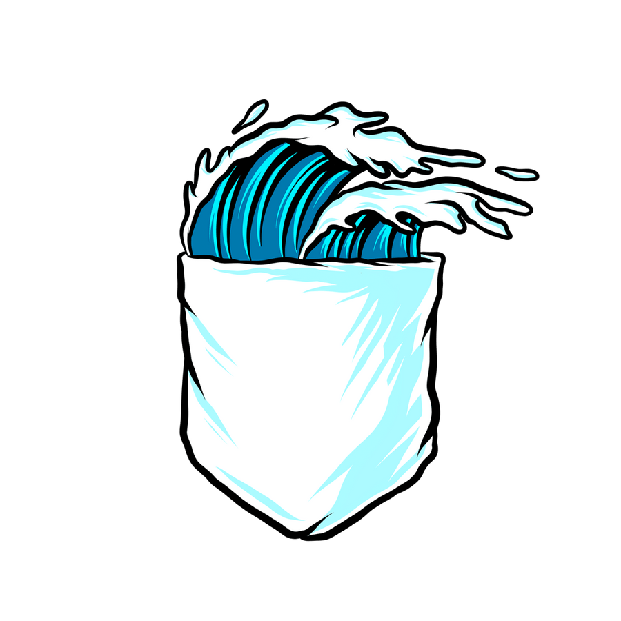 Wave Pocket - Ready To Press DTF Transfers - Buy Bulk DTF