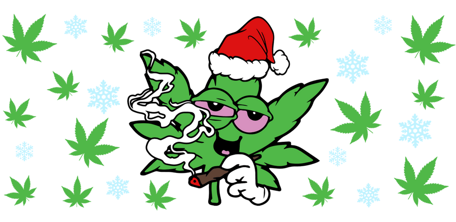 Weed Christmas UV DTF Libbey Glass Wrap - Buy Bulk DTF