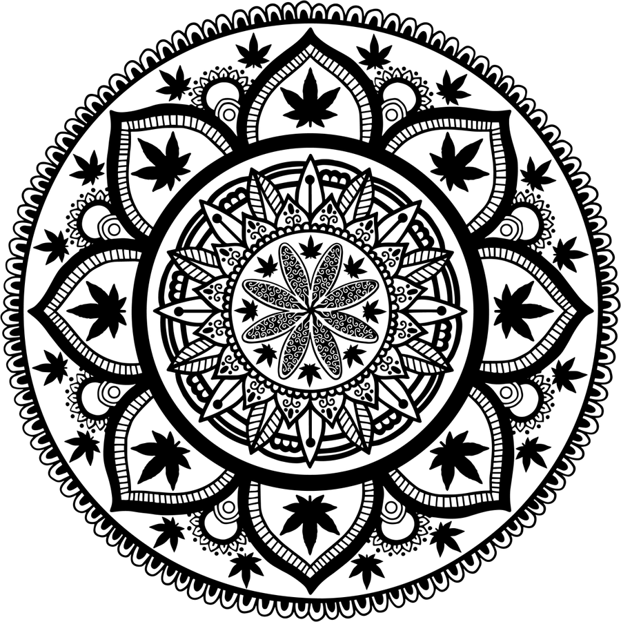 Weed Mandala 1 Ready To Press DTF Transfer - Buy Bulk DTF