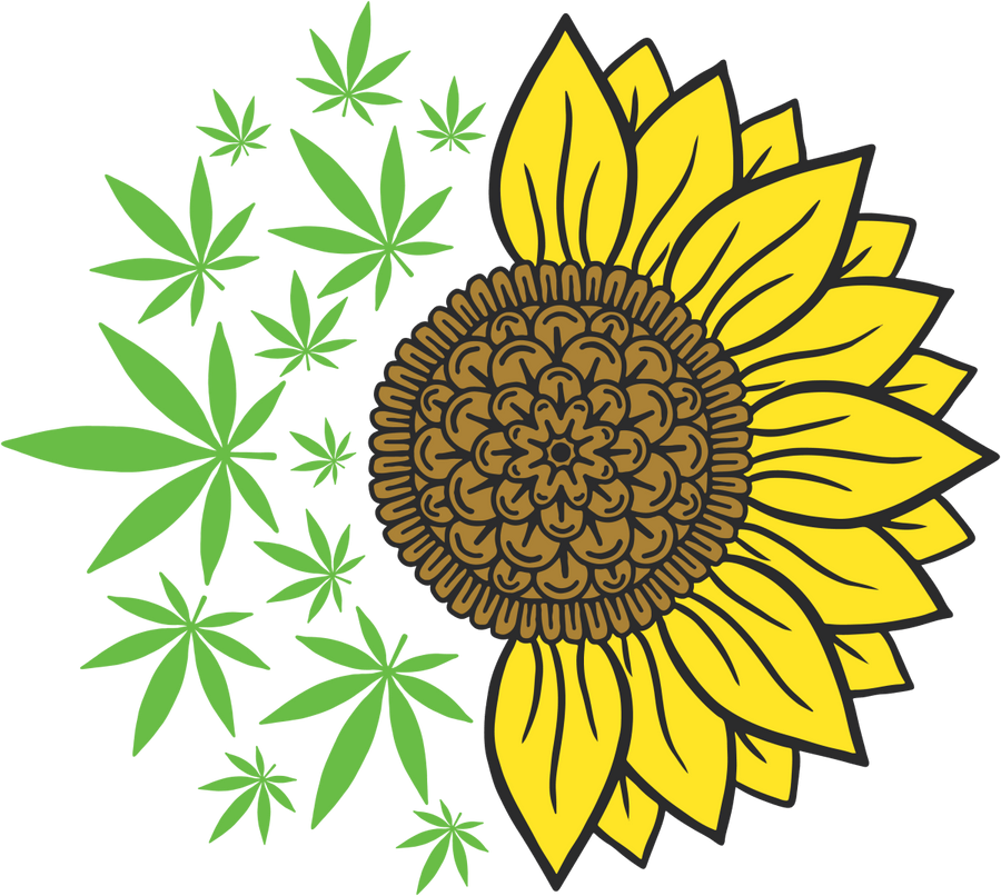 Weed Sunflower Filled Ready To Press DTF Transfer - Buy Bulk DTF