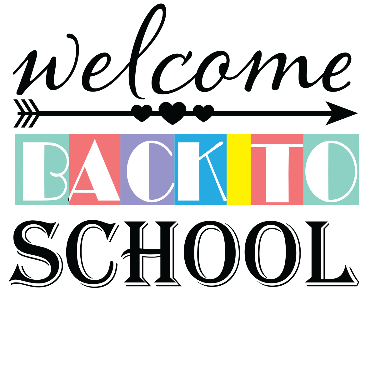 Welcome Back To School 2 - Ready To Press DTF Transfers - Buy Bulk DTF