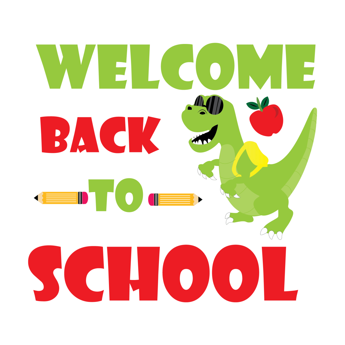 Welcome Back to School 2 - Ready To Press DTF Transfers - Buy Bulk DTF