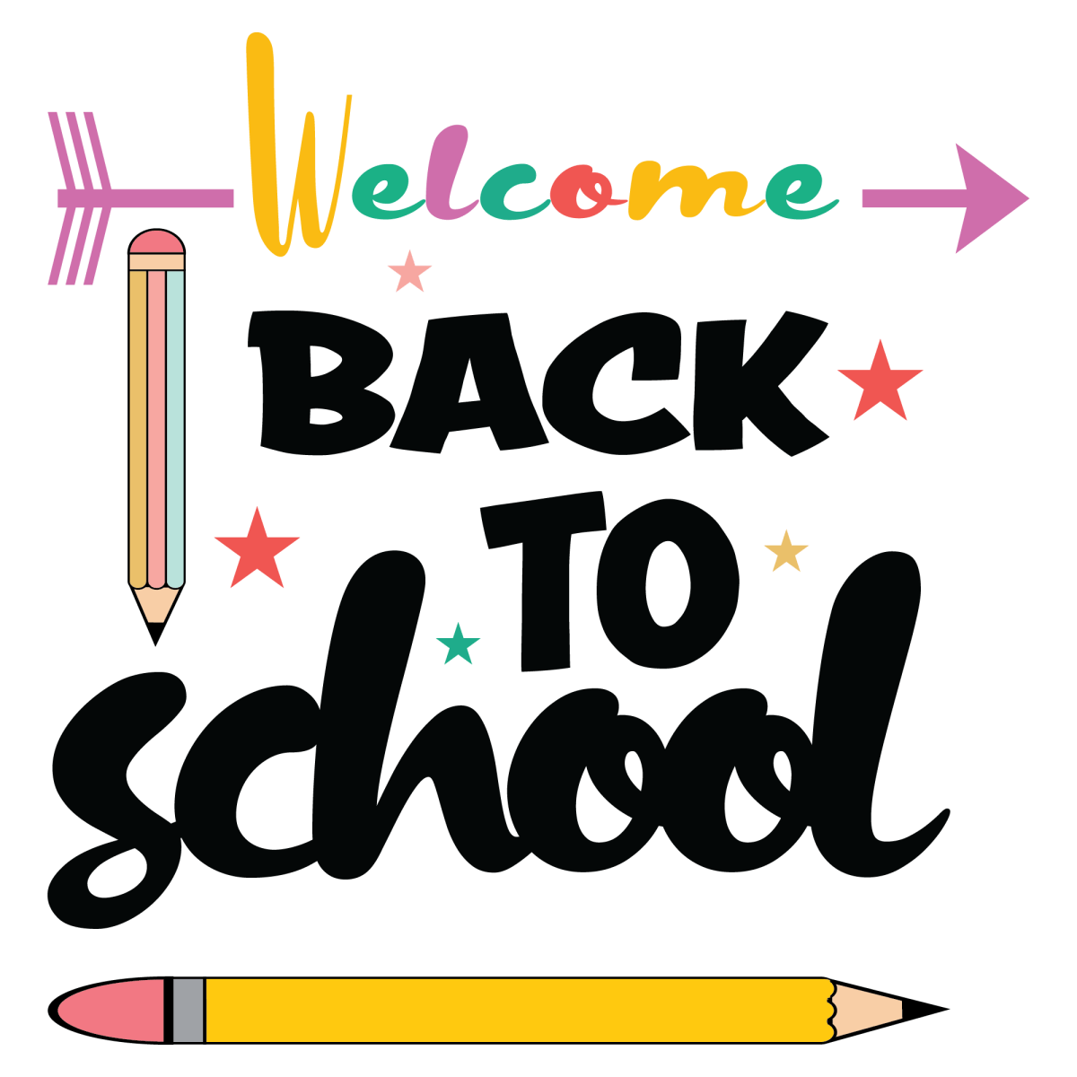 Welcome Back To School 2 - Ready To Press DTF Transfers - Buy Bulk DTF