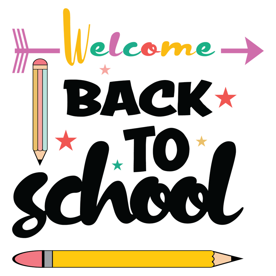 Welcome Back To School 2 - Ready To Press DTF Transfers - Buy Bulk DTF