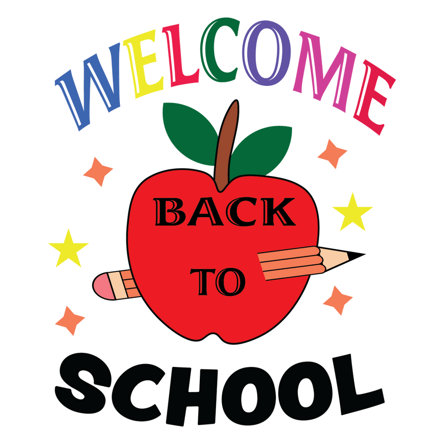 Welcome Back To School 3 - Ready To Press DTF Transfers - Buy Bulk DTF