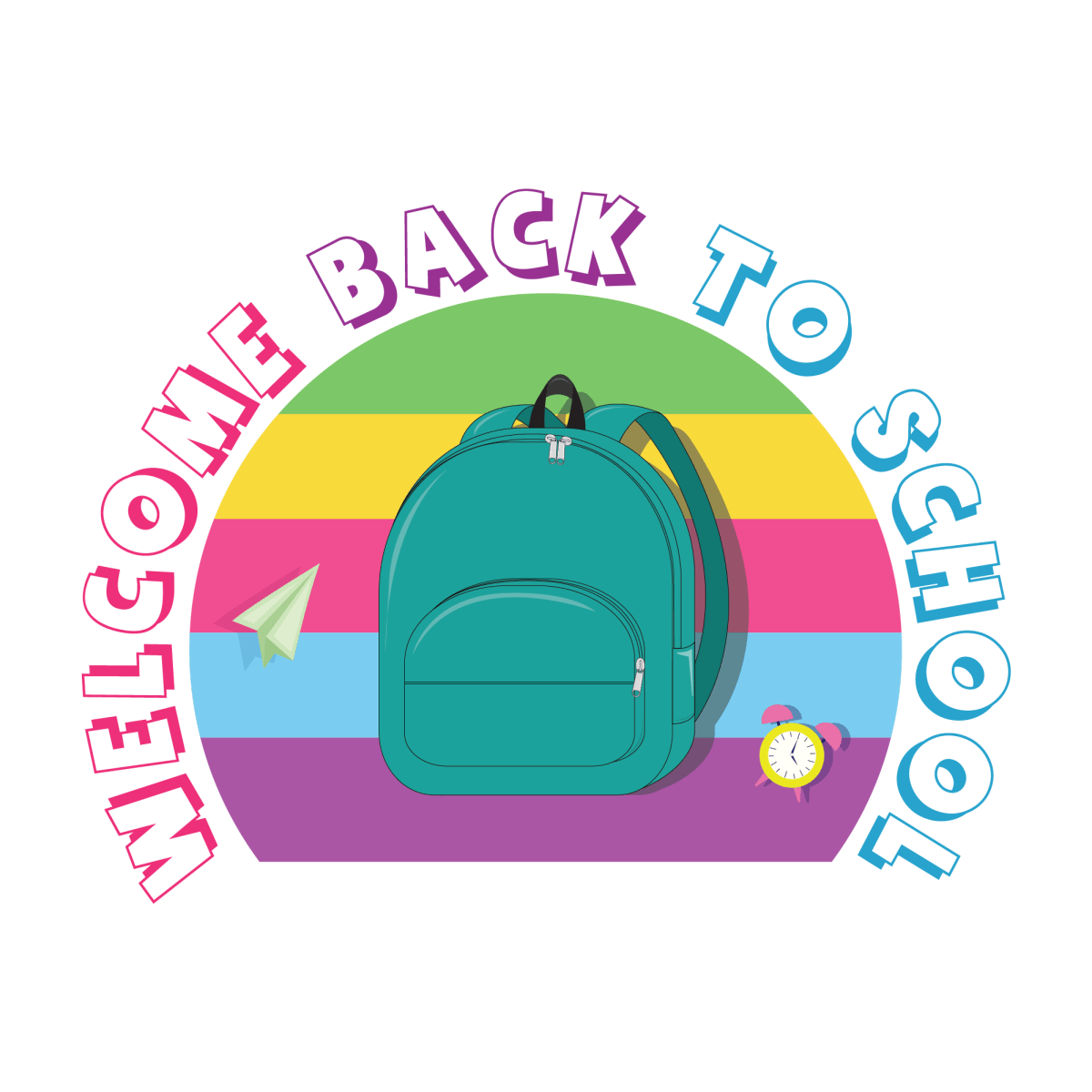 Welcome Back to School 4 - Ready To Press DTF Transfers - Buy Bulk DTF