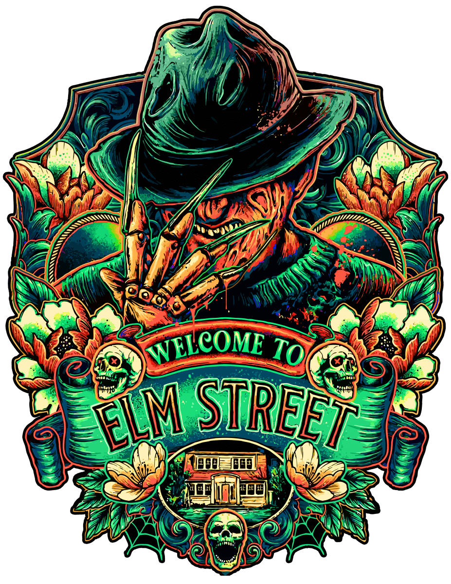 Welcome To Elm Street Fan Art Freddy - Ready To Press DTF Transfer - Buy Bulk DTF