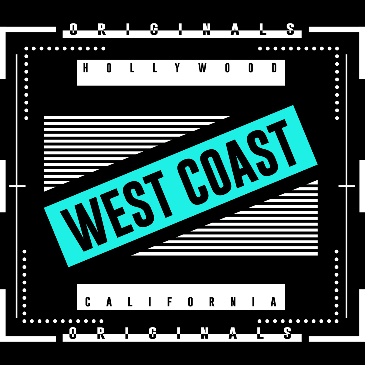 West Coast - Hollywood California - Ready To Press DTF Transfer - Buy Bulk DTF