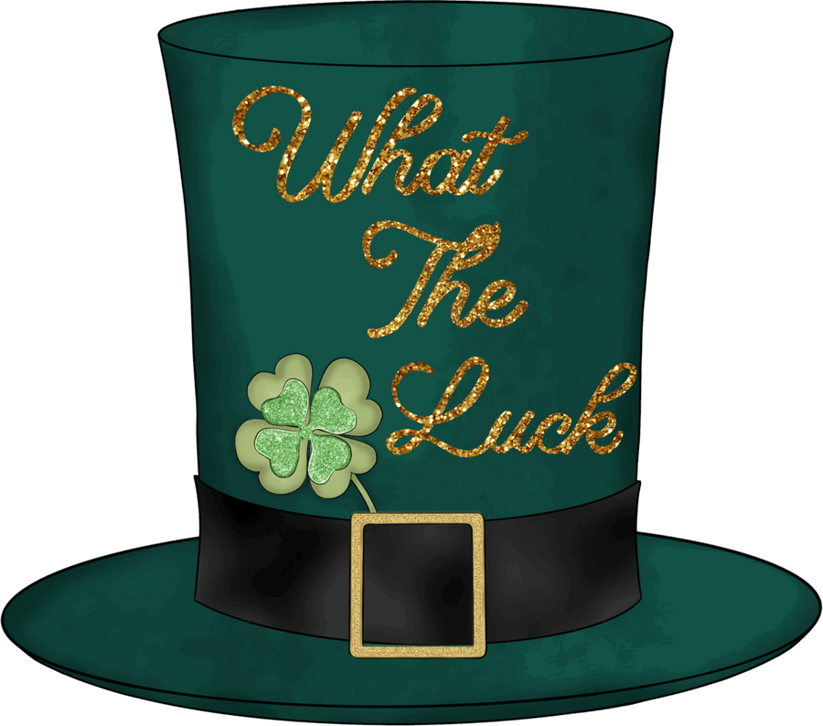 What The Luck Irish Hat ST Patricks Day Ready To Press DTF Transfers - Buy Bulk DTF