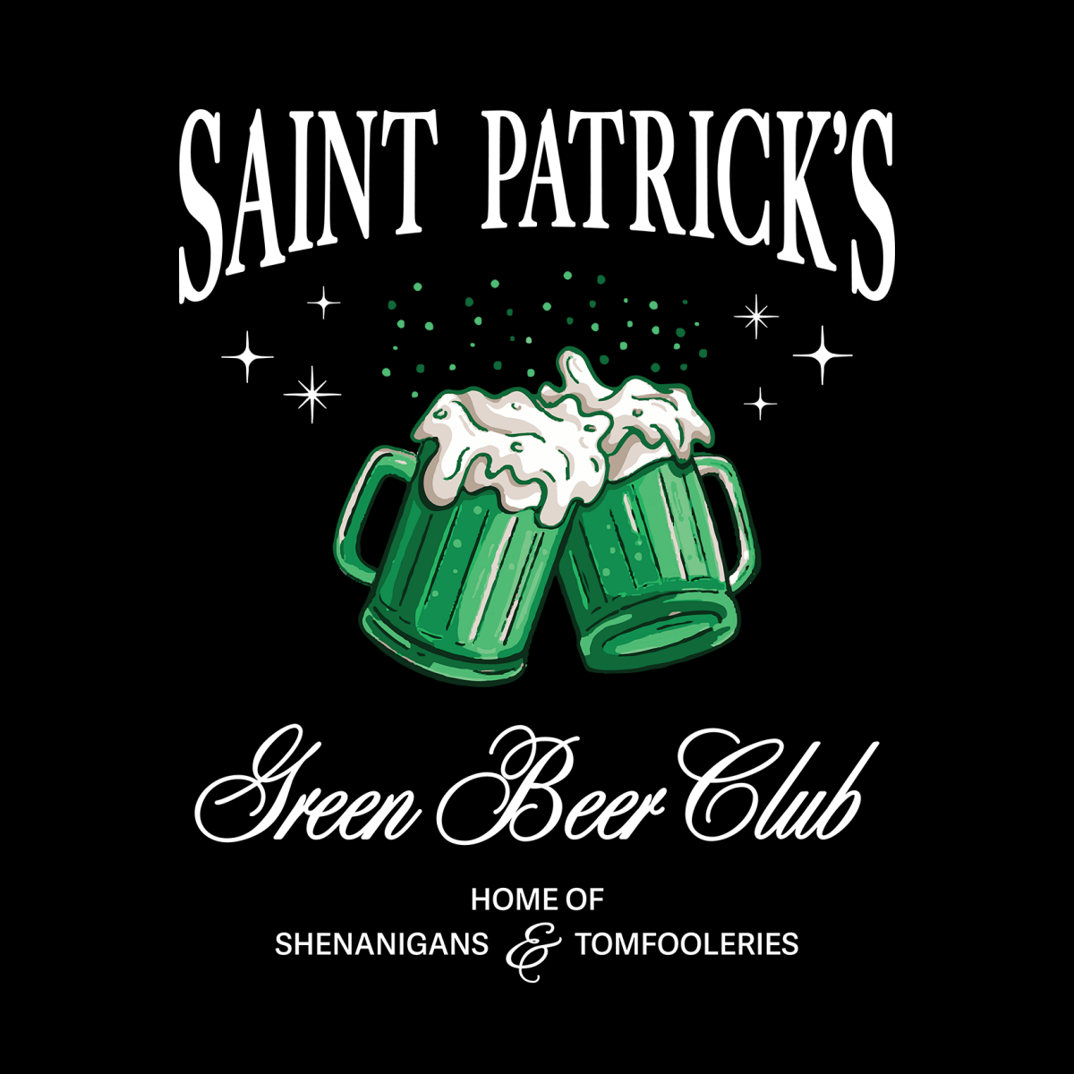 White Saint Patricks Beer Club #1 - Ready To Press DTF Transfers - Buy Bulk DTF