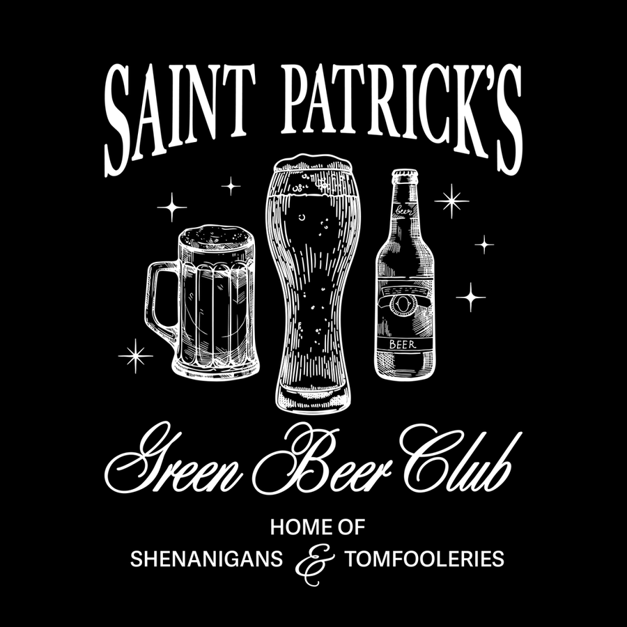 White Saint Patricks Beer Club #2 - Ready To Press DTF Transfers - Buy Bulk DTF