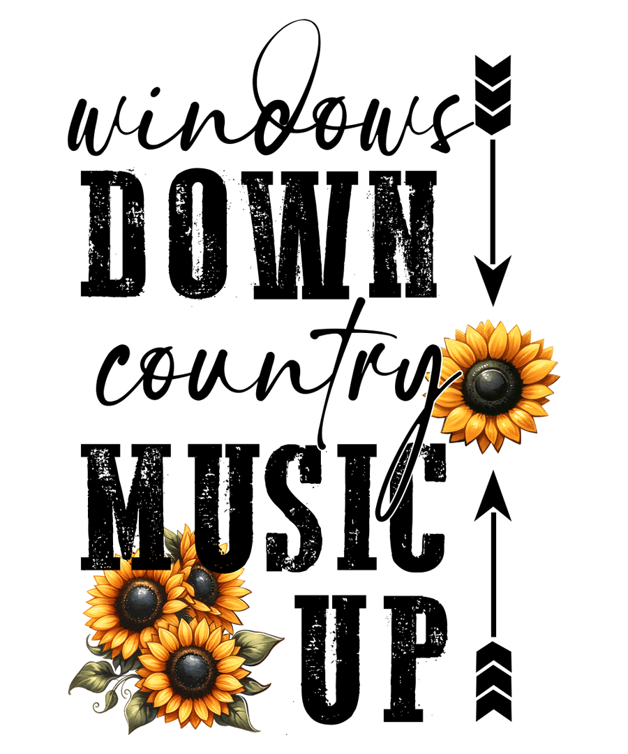 Window Down Country - Ready To Press DTF Transfers - Buy Bulk DTF