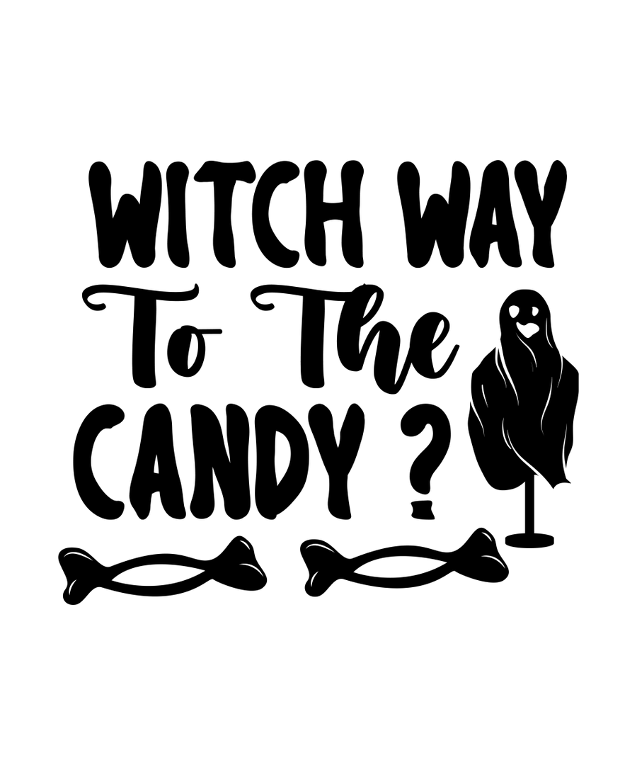 Witch Way To The Candy - 01 Ready To Press DTF Transfer - Buy Bulk DTF