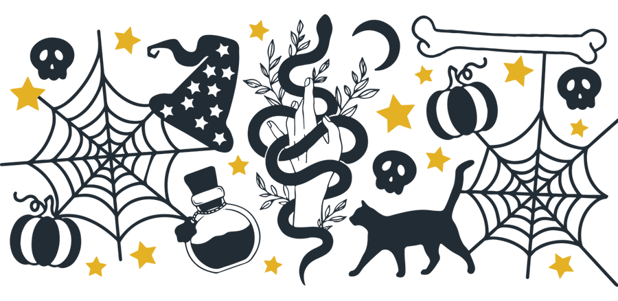 Witchy Vibes - UV DTF Libbey Glass Wrap - Buy Bulk DTF