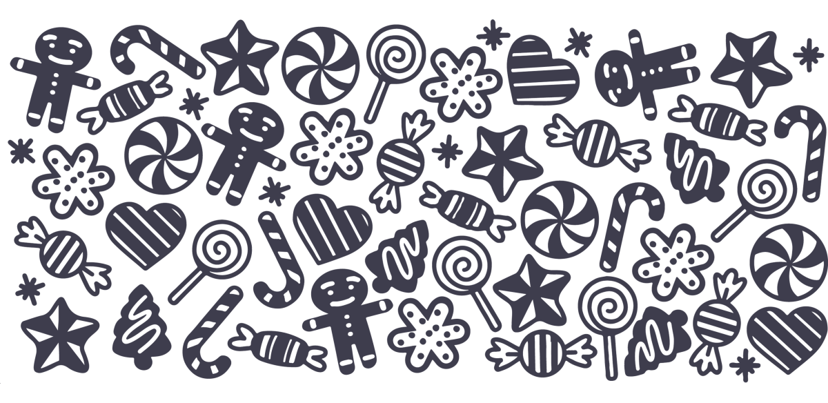 X mas Candies Single Color Dark UV DTF Libbey Glass Wrap - Buy Bulk DTF