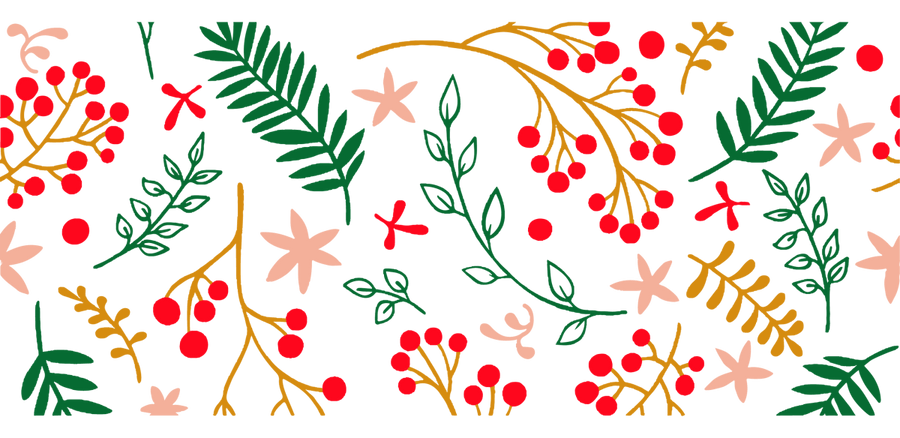 Xmas Leaf UV DTF Libbey Glass Wrap - Buy Bulk DTF