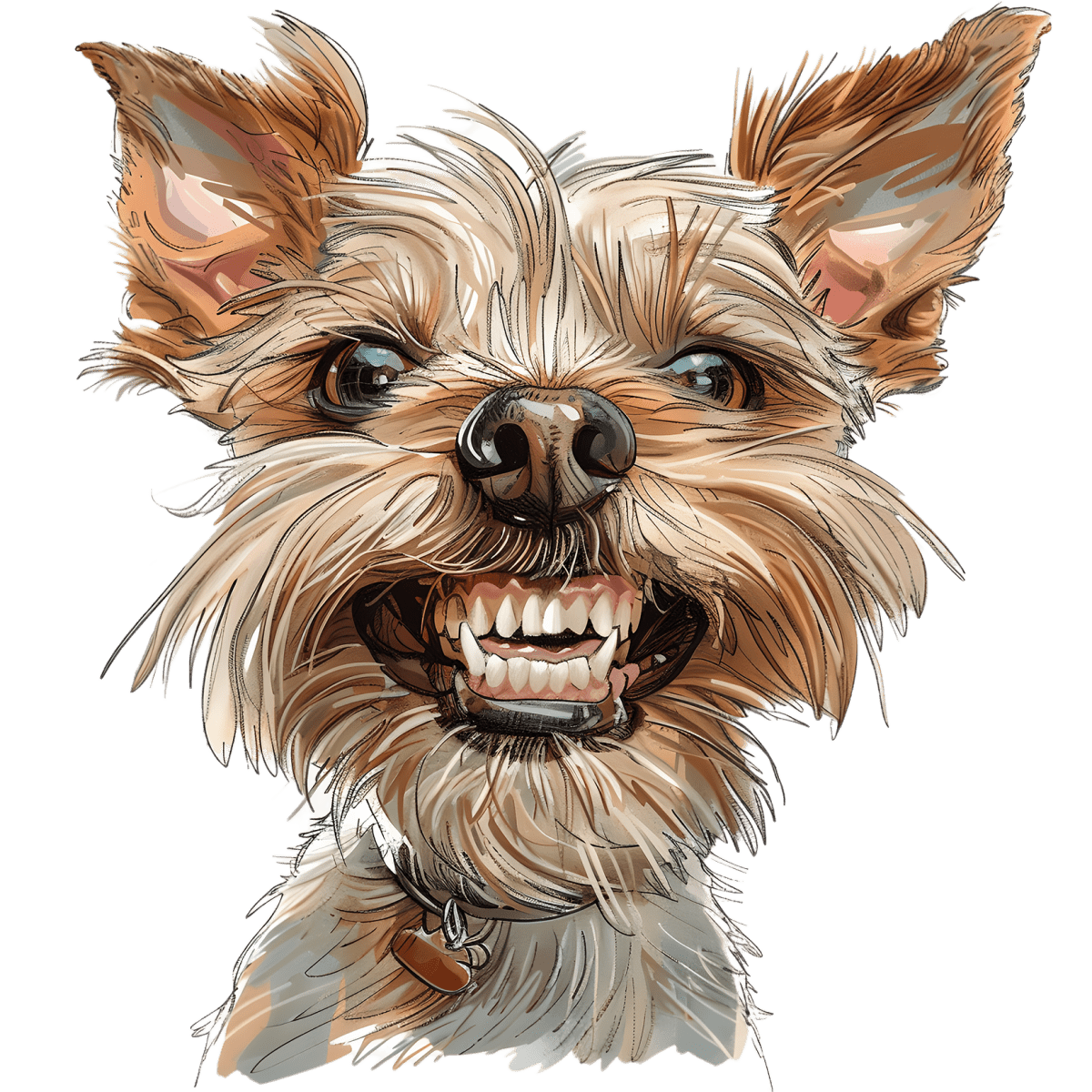 Yorkie Crack - Up - Ready To Press DTF Transfers - Buy Bulk DTF