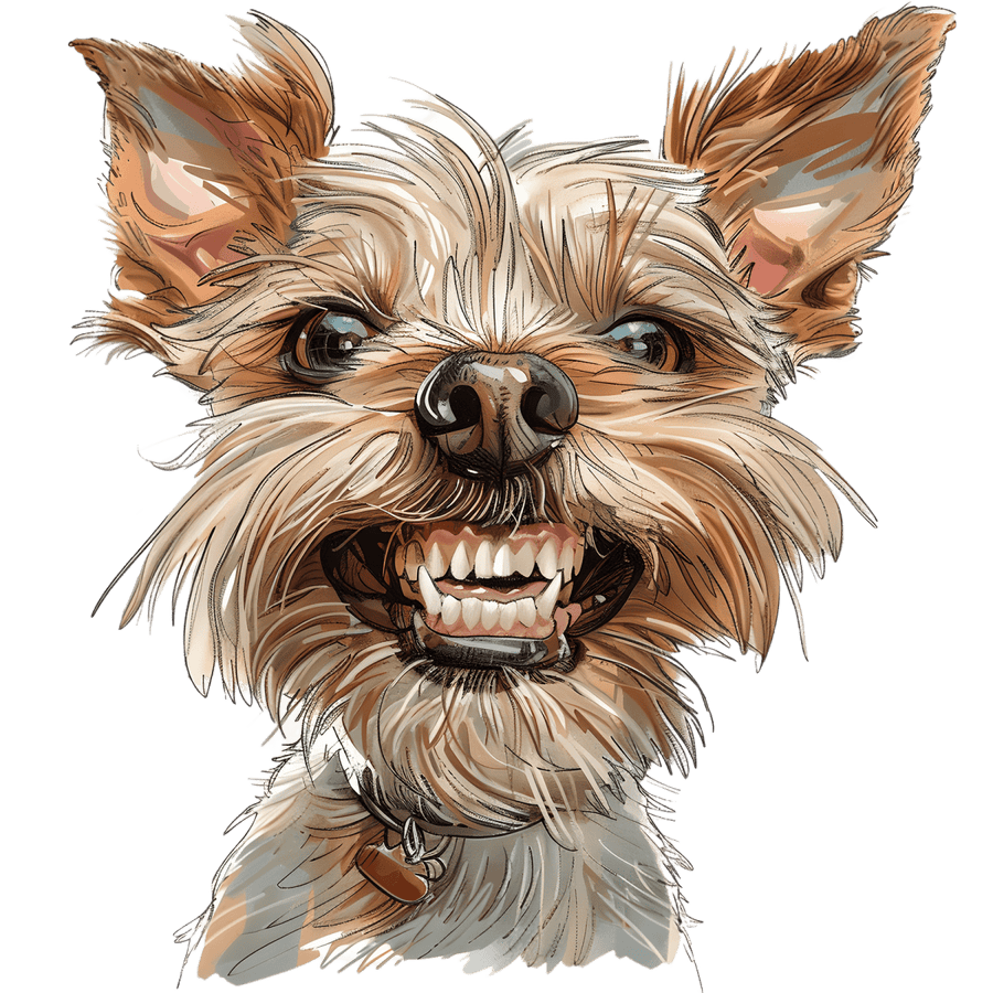 Yorkie Crack - Up - Ready To Press DTF Transfers - Buy Bulk DTF