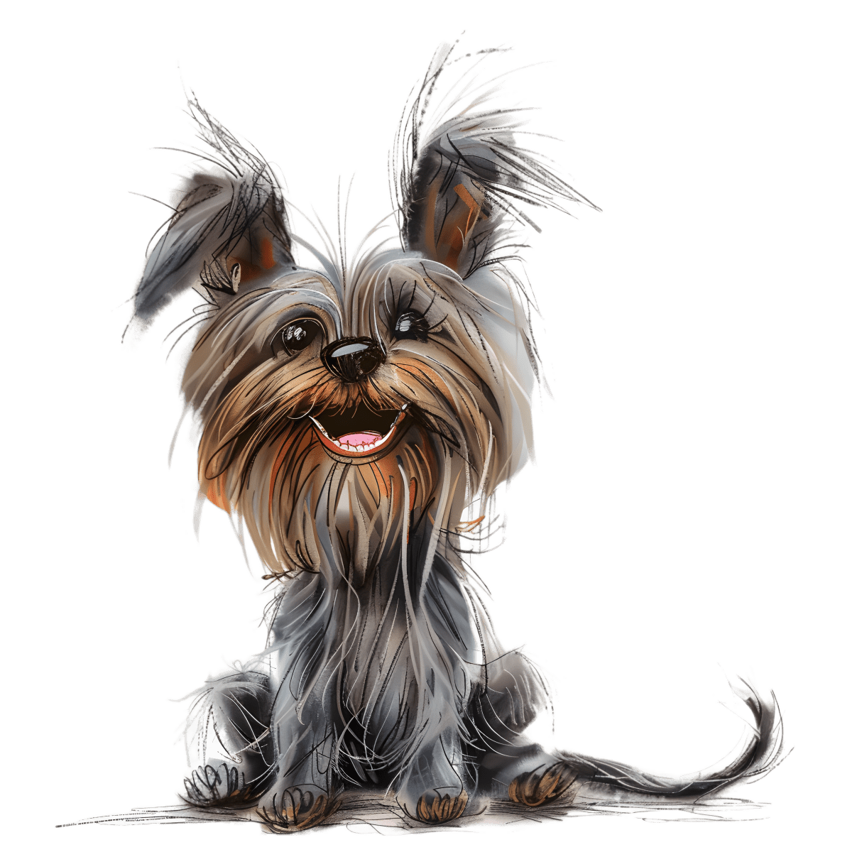 Yorkie Smiles - Ready To Press DTF Transfers - Buy Bulk DTF