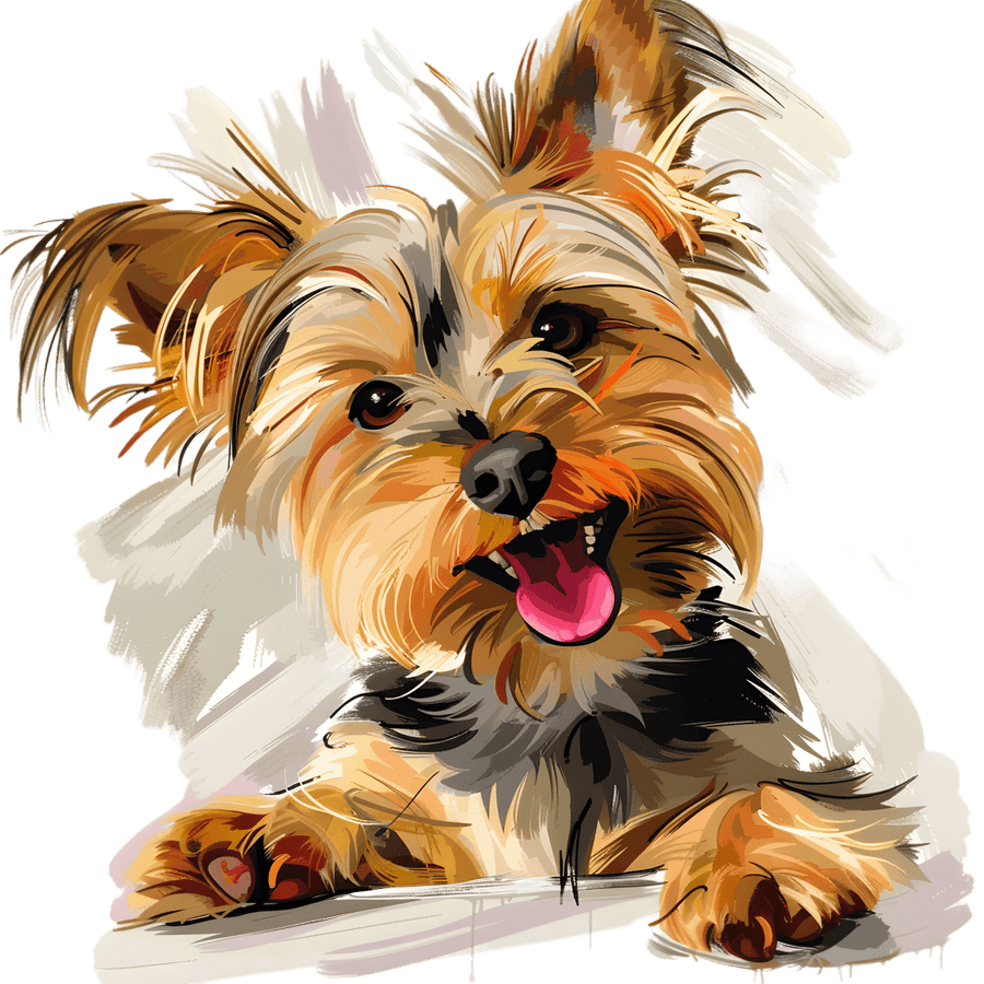 Yorkie Wiggles - Ready To Press DTF Transfers - Buy Bulk DTF