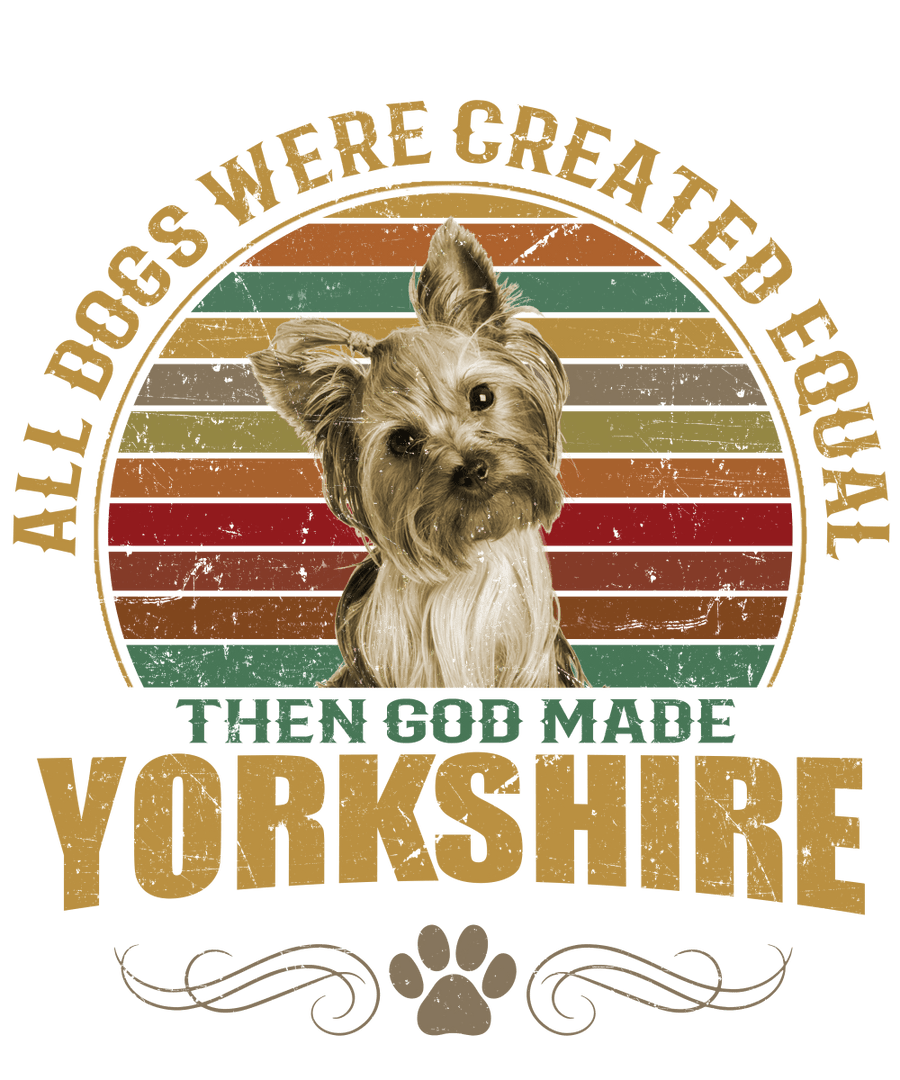 Yorkshire Dog Lover Unisex Men’s T-Shirt Ready To Press DTF Transfer - Buy Bulk DTF